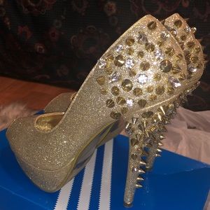 Posh Sparkly Spike Heels